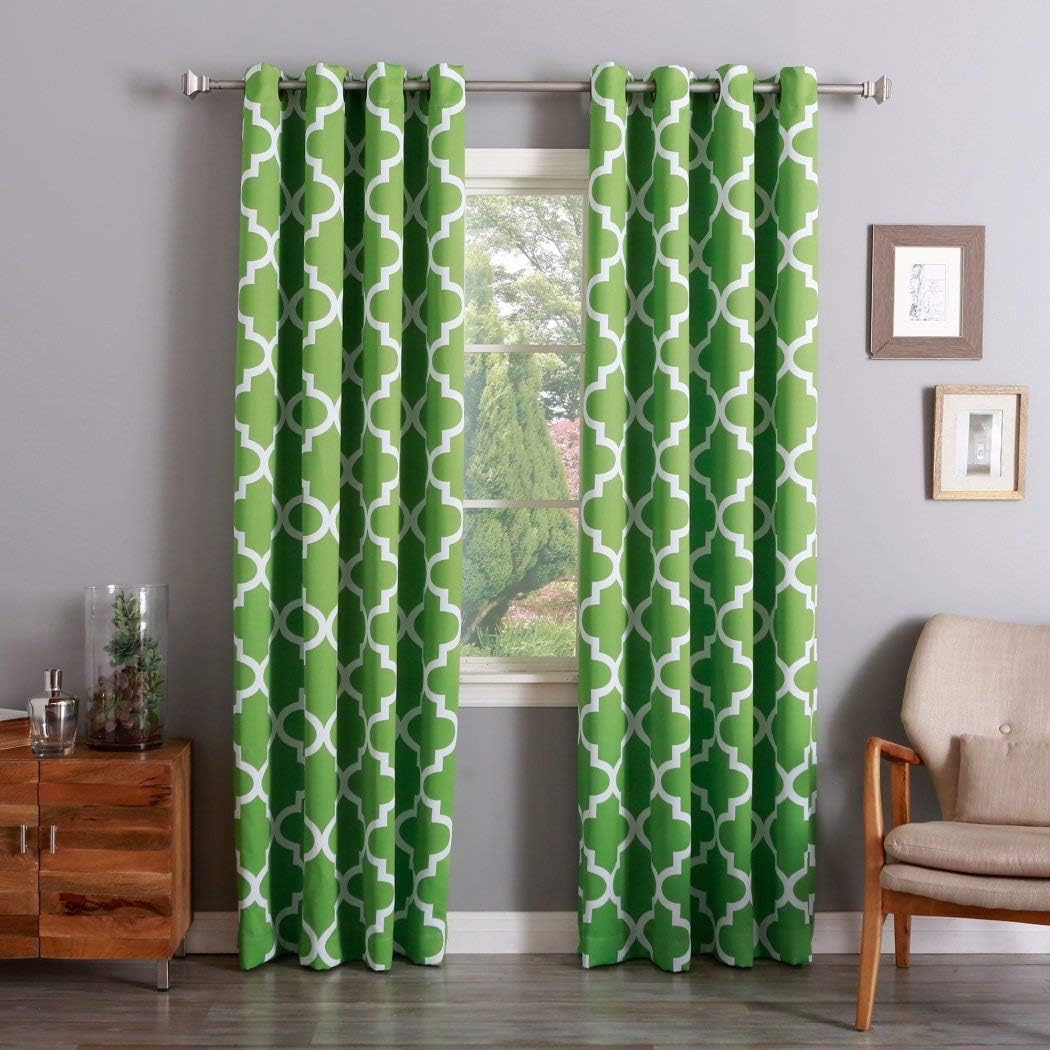 Amazon Com Unkn 2pc Girls Lime Green Moroccan Window Curtain 84