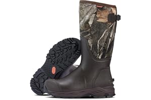 Showave Men's Rubber Hunting Boots, Waterproof Rain Boots Insulated Neoprene Mud Boot, Durable Arctic Outdoor Working Boot with Steel Shank