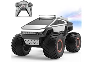 KidsFaves 1:12 RC Car Remote Control Monster Truck with Lights & Spray Function Christmas Birthday Gift for 6 7 8+ Year Old Boys Girls