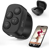 Stouchi Bluetooth 5.4 Scrolling Ring for TikTok with 100H Battery | Rock-Solid Connection | 4.5g Comfortable Fit | No Annoying Dots | Fingertip Camera Remote Control for iPhone/iPad/Android
