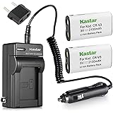 Kastar CRV3 Battery 2-Pack and Charger for Kodak CR-V3 EasyShare C310 C530 C875, Olympus LB-01 LB01 C3000 C3040 40Z C-2100UZ 