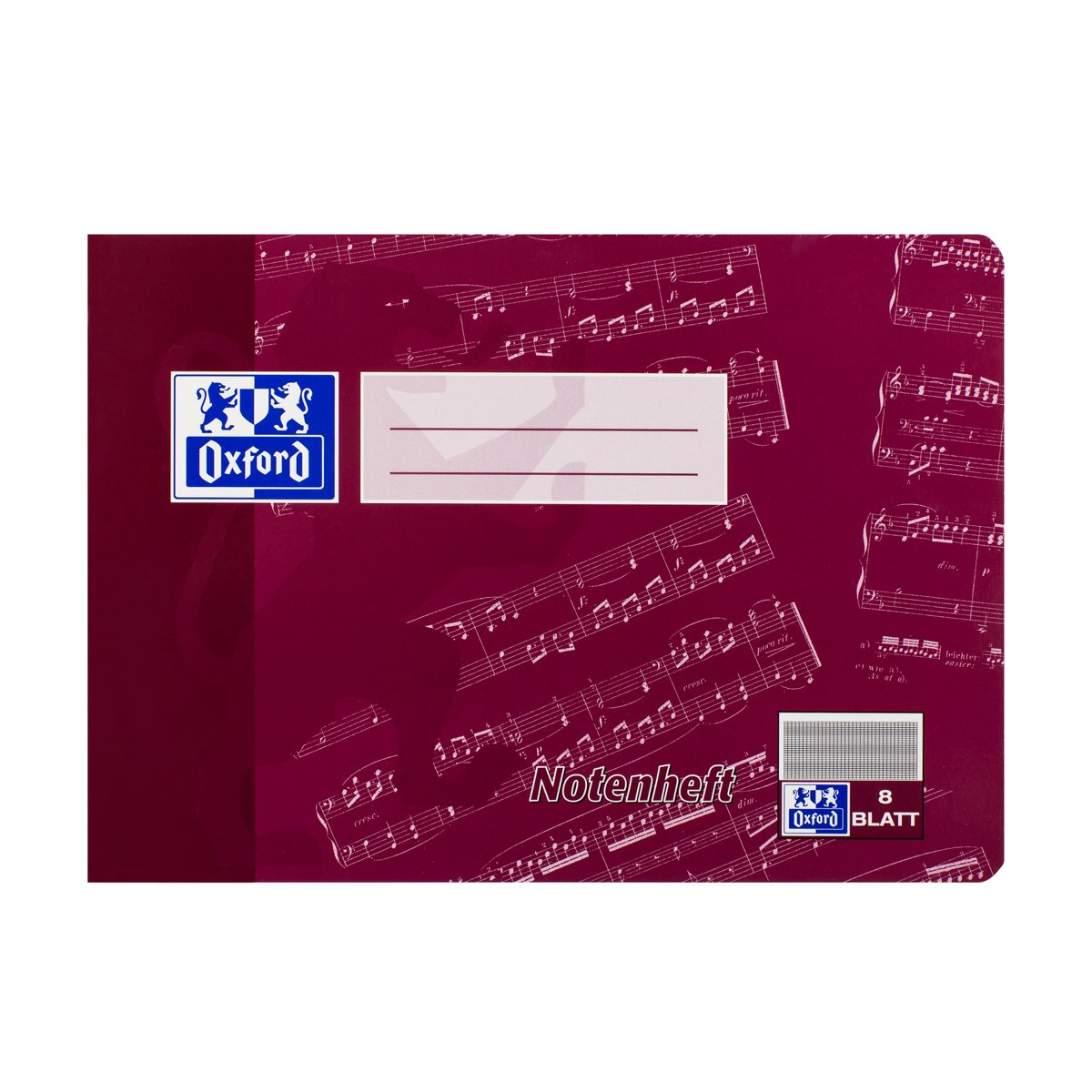 Oxford School Music Book College Notepad A5 Landscape Lineatur 14 (mit Hilfslinien)