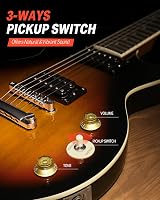 Donner Full Size LP Guitar Starter Kit Sunburst 39 Inch with Bag Strap Cable view 3