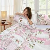 Emma Barclay Cotswold Quilted Patchwork Bedspread Set Pink King view 5