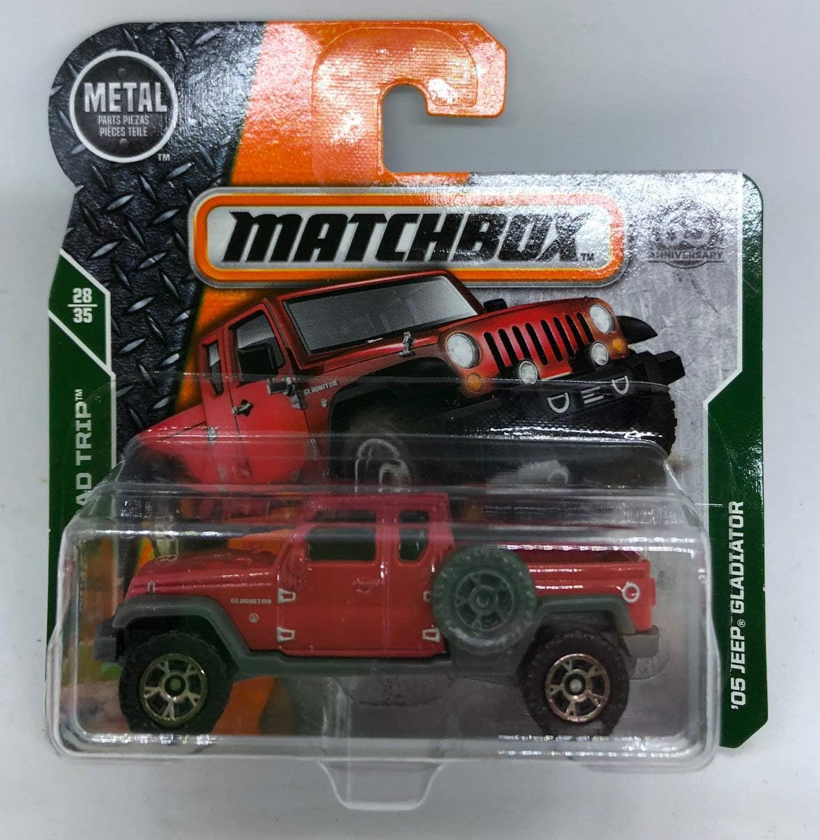 Matchbox Cars '05 Jeep Gladiator Red 106/125 (Short Card)