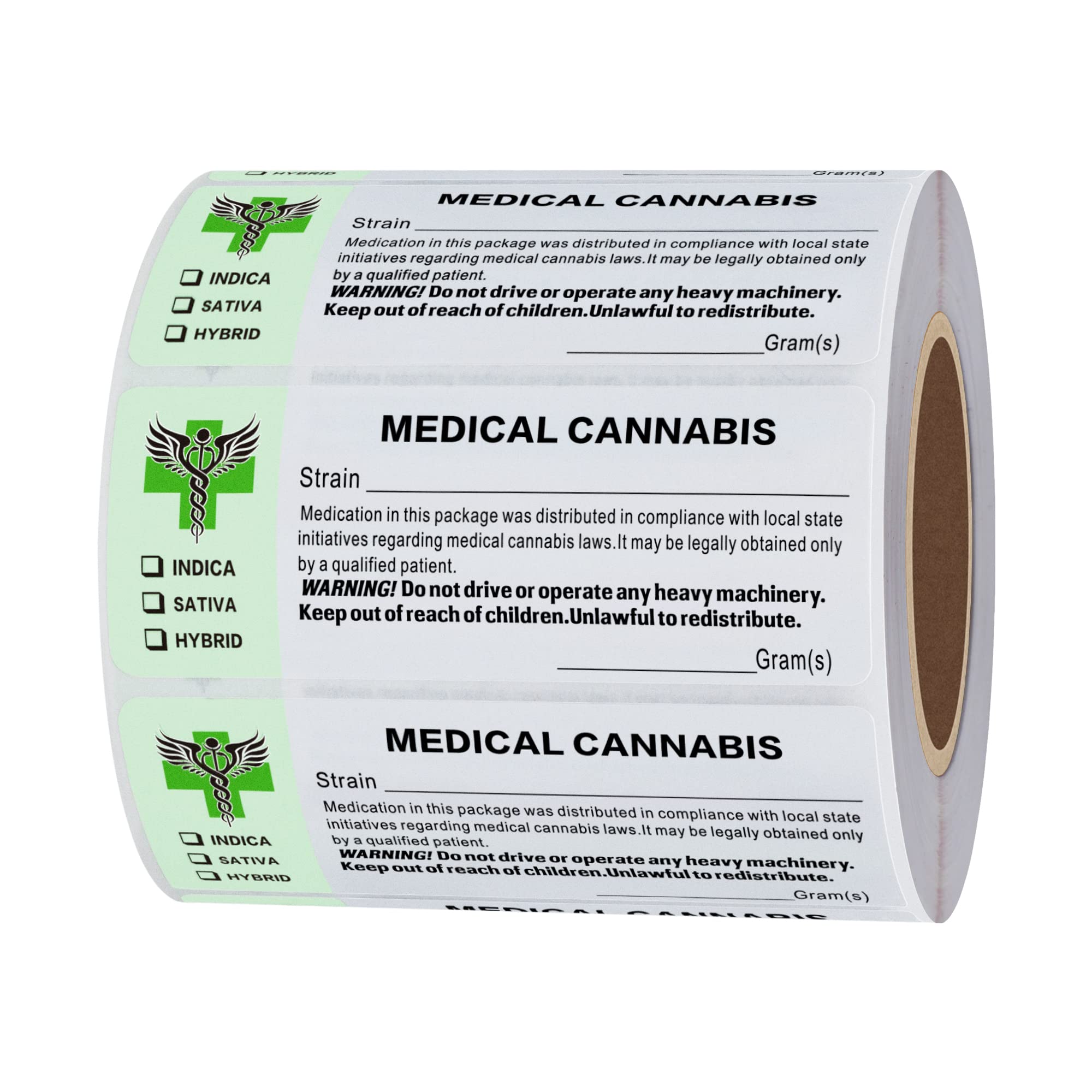 Hylabelest Generic Medical Strain RX Labels State Compliant Medical Pot Labels (Type 1)