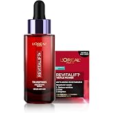 L'Oreal Paris Revitalift Triple Power Face Serum with Tri-Peptides, Hyaluronic Acid and Vitamin C, Anti Aging, Anti Wrinkle Serum to Firm and Brighten, 1 FL oz, + Sample
