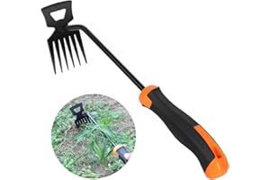 SIXCAR Weed Puller Tool,Portable Garden Weeder Tool,2024 New 6 Teeth Manganese Steel Weeding Tools Gardening,For Hand Weeder Puller for Vegetable Gardening Backyard Farm Planting & Uprooting Weeding Tool