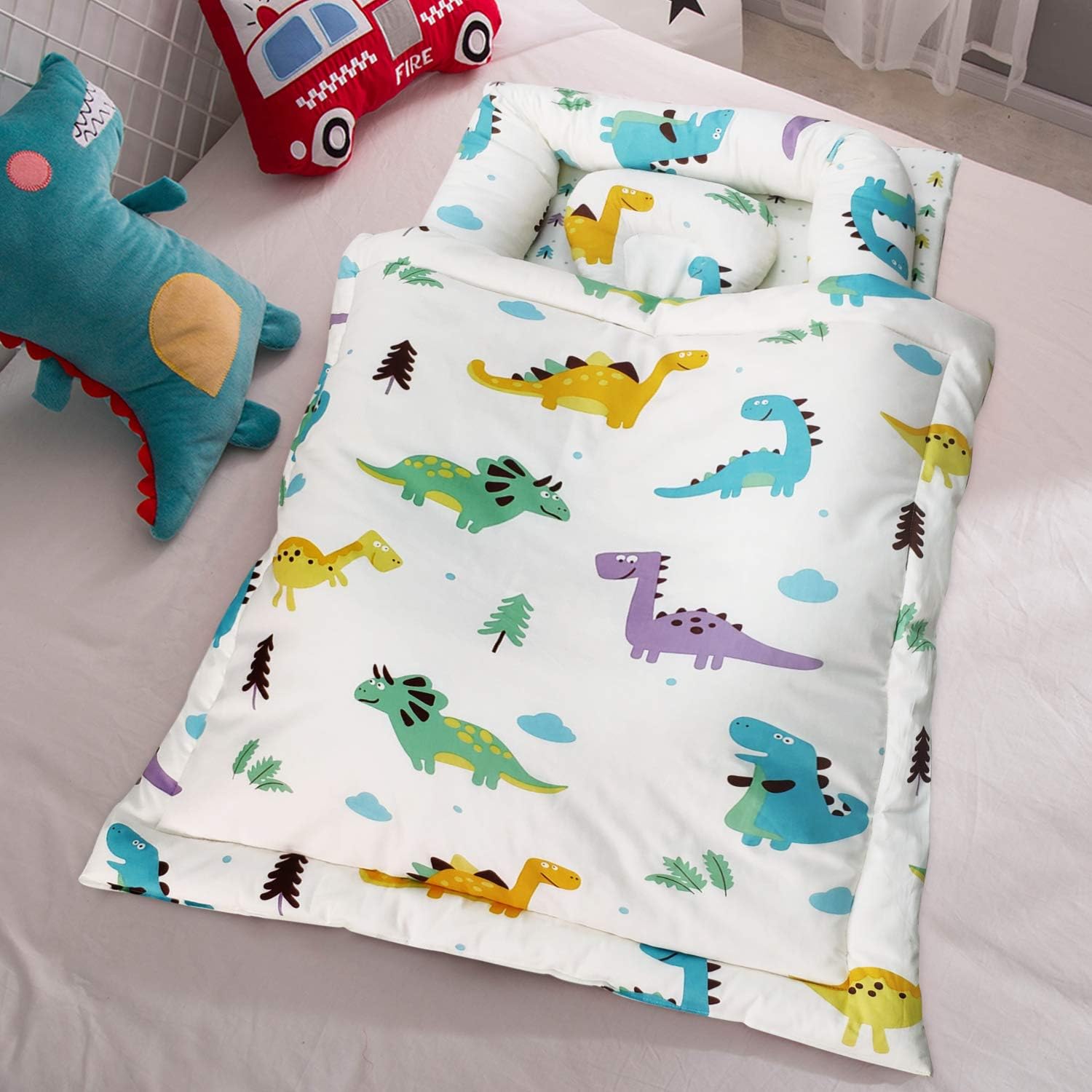 Tealp Tumbona Para Bebe Nido De Bebe Nido Transpirable Para Recien Nacido Dinosaurio Edredon De Bebe Con Algodon Organico Supersoft Accesorios Para Camas Protectores Para Cunas Y Camas De Bebe