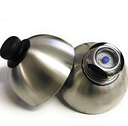 Kerafactum Burger Cloche Burgerhaube Kase Haube Fur Hamburger Mit Thermometer Mix Cheeseburger Steak Abdeckhaube Kaseglocke Glocke Pattys Cheeseburger Grillen Schmelzen Edelstahl Plancha Rauchern Amazon De Garten