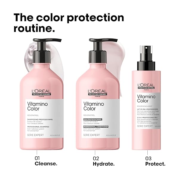 L’ORÉAL PROFESSIONNEL VITAMINO COLOR CONDITIONER – PROTECTS & PRESERVES HAIR COLOR, EHANCES SHINE & VIBRANCY AND MOISTURIZES & DETANGLES