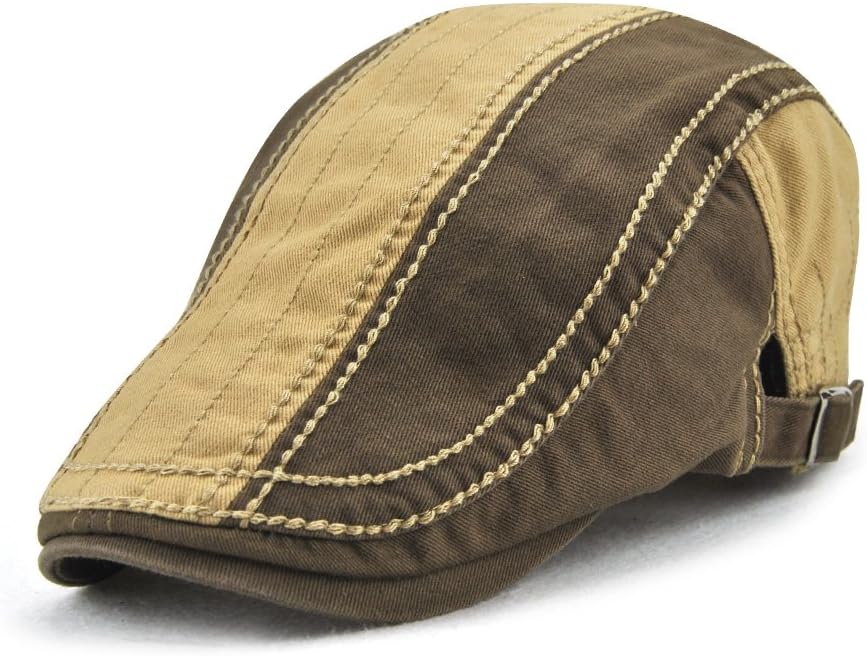 Nameblue Men's Cotton Flat Cap Newsboy Ivy Irish Cabbie Scally Cap Cabbie Driving Caps Hats G12947-army Green