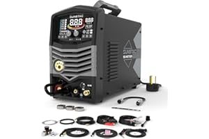 Sunstac 5 in 1 Plasma Cutter and Welder Combo, CUT/TIG/MIG/Flux MIG/MMA, 50A Plasma Cutter, 200A TIG and MIG, 180A STICK Welder, 110/220V Dual Voltage Multi-Functional Welder