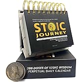 MESMOS 366 Daily Stoic Calendar, Inspirational Gifts for Men, Daily Affirmations Office Desk Decor for Men, Motivational Self