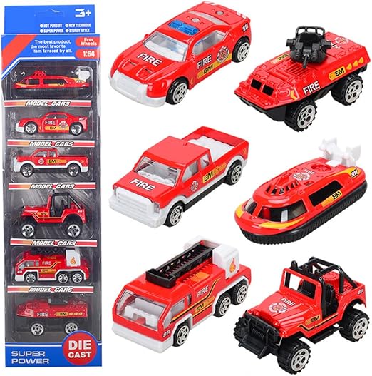 T.H. Mini Fire Engine Truck Emergency Rescue Vehicles Alloy Models Cars