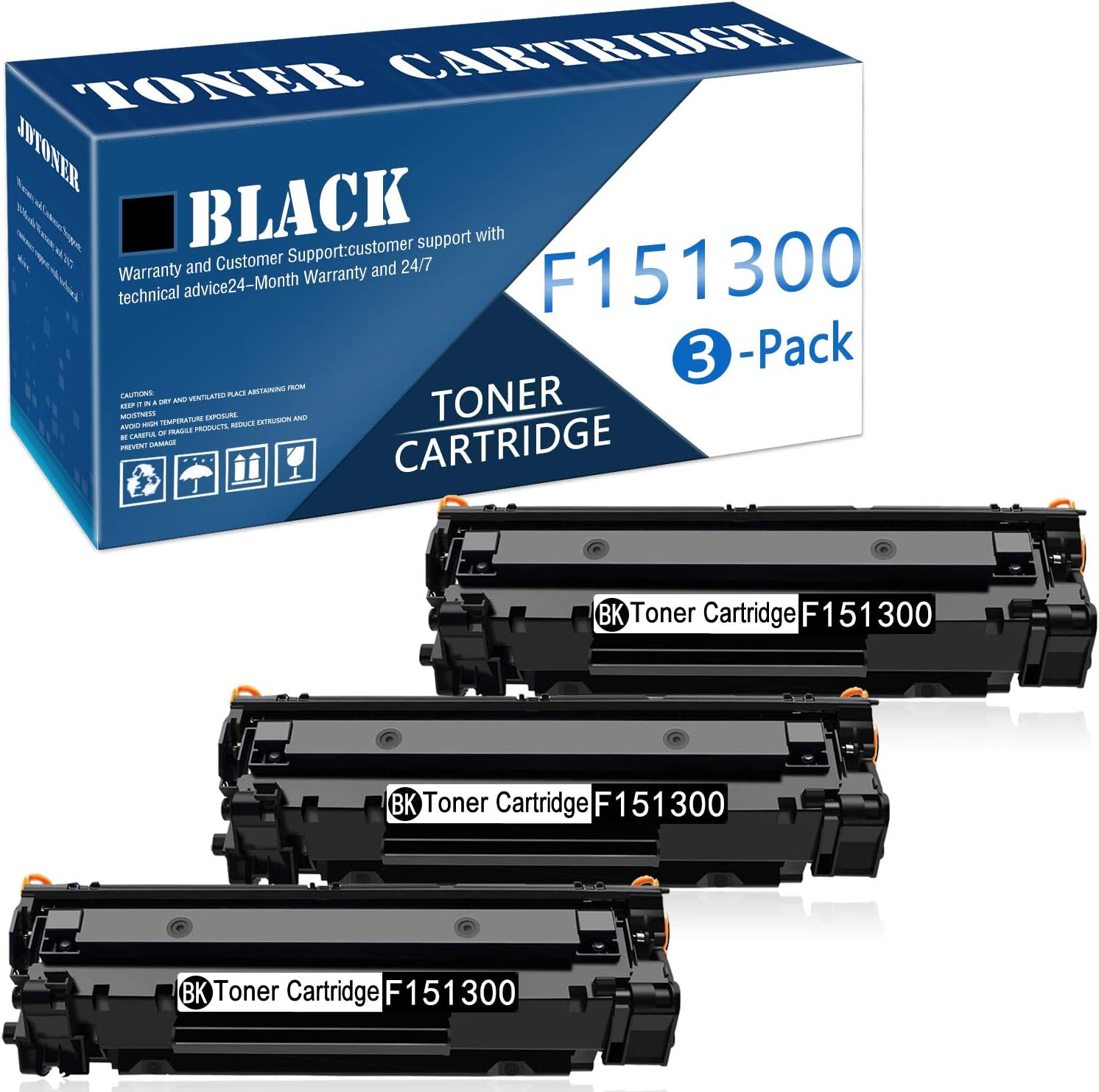 JdToner (3Pack,Black) Compatible F151300 Toner Cartridge Replacement