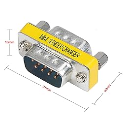 abcGoodefg 9 Pin RS-232 DB9 Male to Male Female to