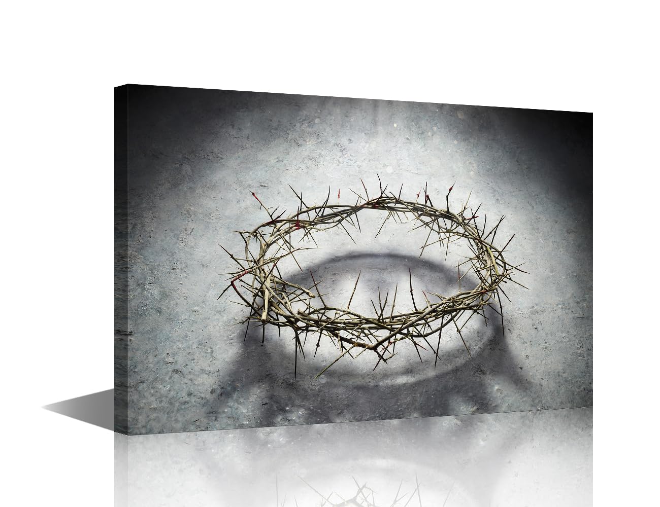 TISHIRON 1 Panel Crown of Thorns Canvas Wall Art for Living Room King Crown Modern Abstract Painting Jesus Christ Picture for Bedroom Office Home Wall Decorations Frame Wall Decor, 12" Wx18 H