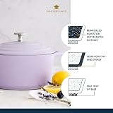 MasterClass Medium Casserole Dish with Lid 4 Litre Lavender Induction Oven view 4