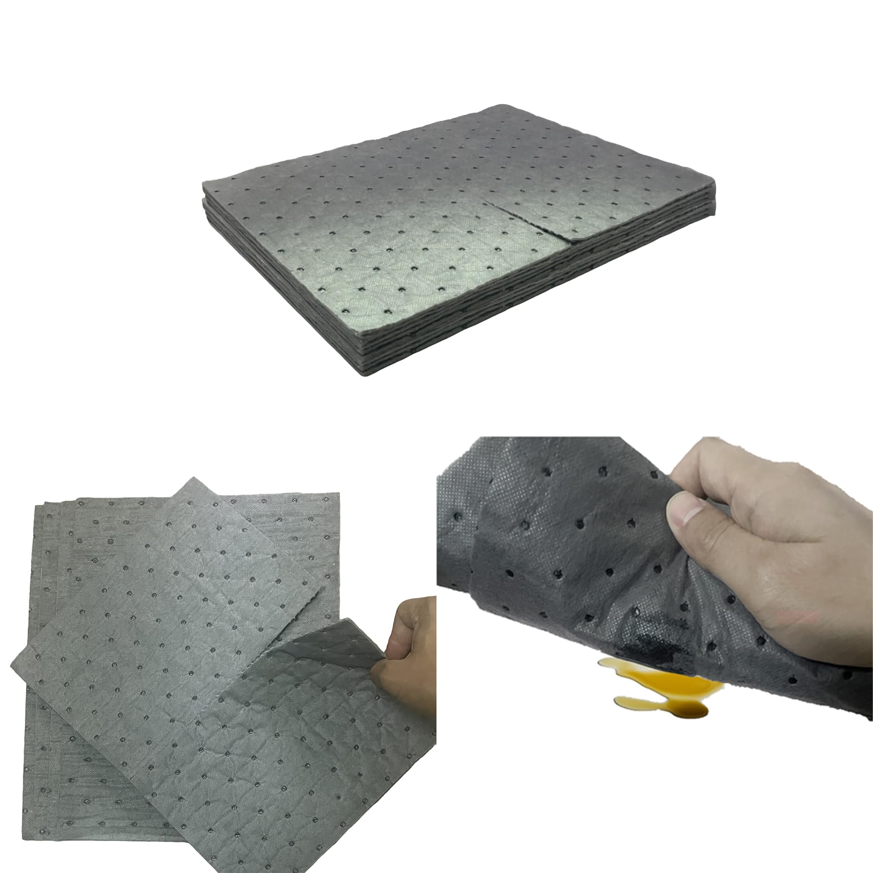 Photo 1 of **2 pack***HTJZWG Oil Absorbent Pads, 13"x9.8" Drip & Spill Universal Pads for Garage, Workshop & Under Car | Absorbs Oil, Grease | Also for General Wet Spill Cleanup,10-Pack