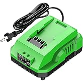 Amitself 40V Charger Replacement for Greenworks Battery Charger,Compatible with 29482 29252 20202 22262 29472 29462 Greenworks 40V MAX Power Tools Green