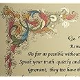 Desiderata Poem by Max Ehrmann on Handmade Florentine Paper (with 24k Gold Leaf Accent) Imported from Italy.