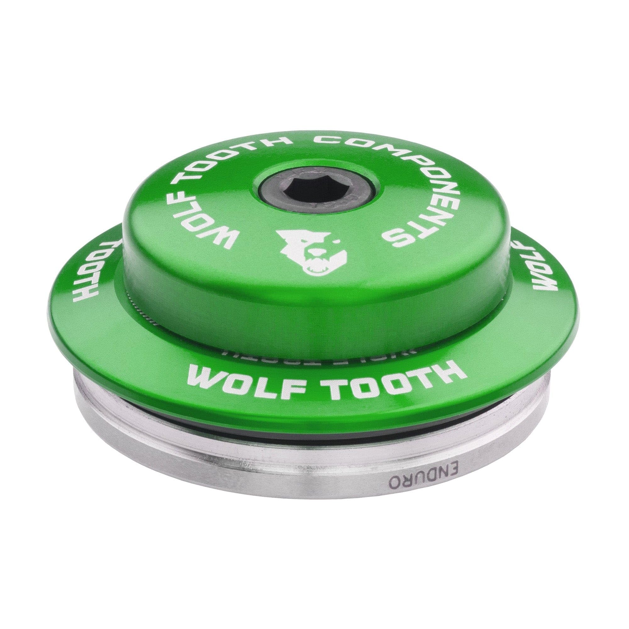 Wolf Tooth | Premium IS Upper Headset for Specialized 3mm Stack | Green | Lightweight Aluminium Headset Stainless Steel Bearings Wide Colour Range