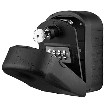 Caja para Llaves con Codigo ENONEO Grande Caja Seguridad Llaves Exterior con Llave de Emergencia Caja Fuerte para Llaves para Oficina Casa, Garaje, Escuela [Versión Actualizada] Key Box Lock (Negro): Amazon.es: Industria,