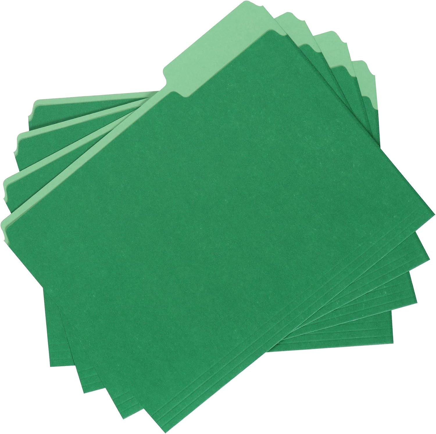 Basics File Folders, Letter Size, 1/3 Cut Tab, Bright Green, 36-Pack : Office Products