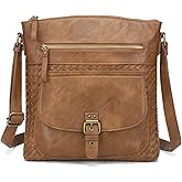 KouLi Buir Crossbody Purses for Women - PU Leather Shoulder Handbags Sling Bag Crossboby Bags Medium Multi Pockets