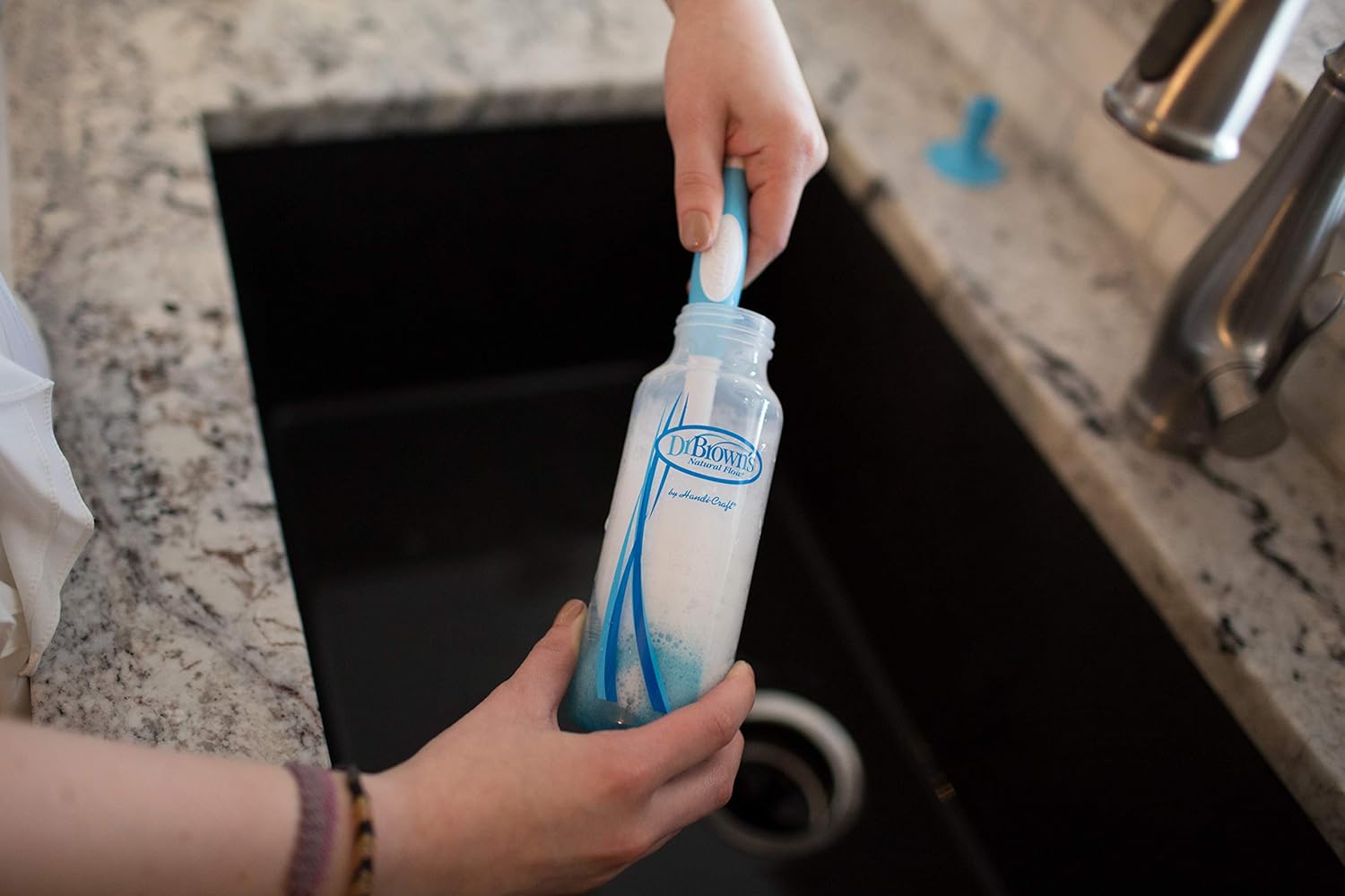 Dr. Brown's Bottle Brush, Blue : Baby Bottle Cleaning Brushes : Baby
