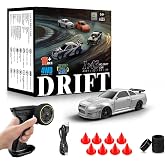 RC Drift car, 1/43 Mini Rc Drift car with Gyroscope, 2.4GHz Full Proportional Remote control Cars, 4WD High Speed Racing with Lights, Racing Tires, Model Cars Gift for Adults, Kids, Boys, Girls