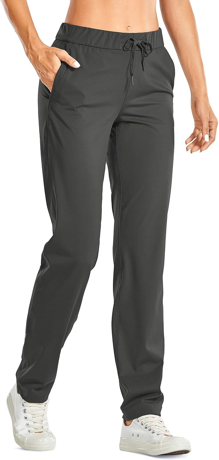 CRZ YOGA Women's Stretch Long Lounge Pants Drawstring Sweatpants Travel Athletic Track Pants with Pockets at  Women’s Clothing store