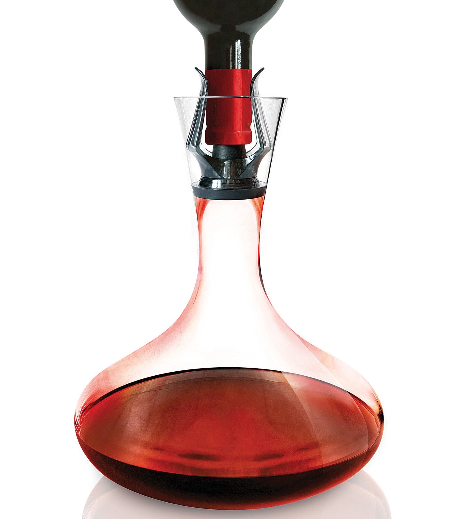 LE CREUSET Vitesse Wine Aerator and Wine Fountain Decanter, Lead-free Crystalline Glass for Drip-Free Pour, Model WA-142, 59149010005401