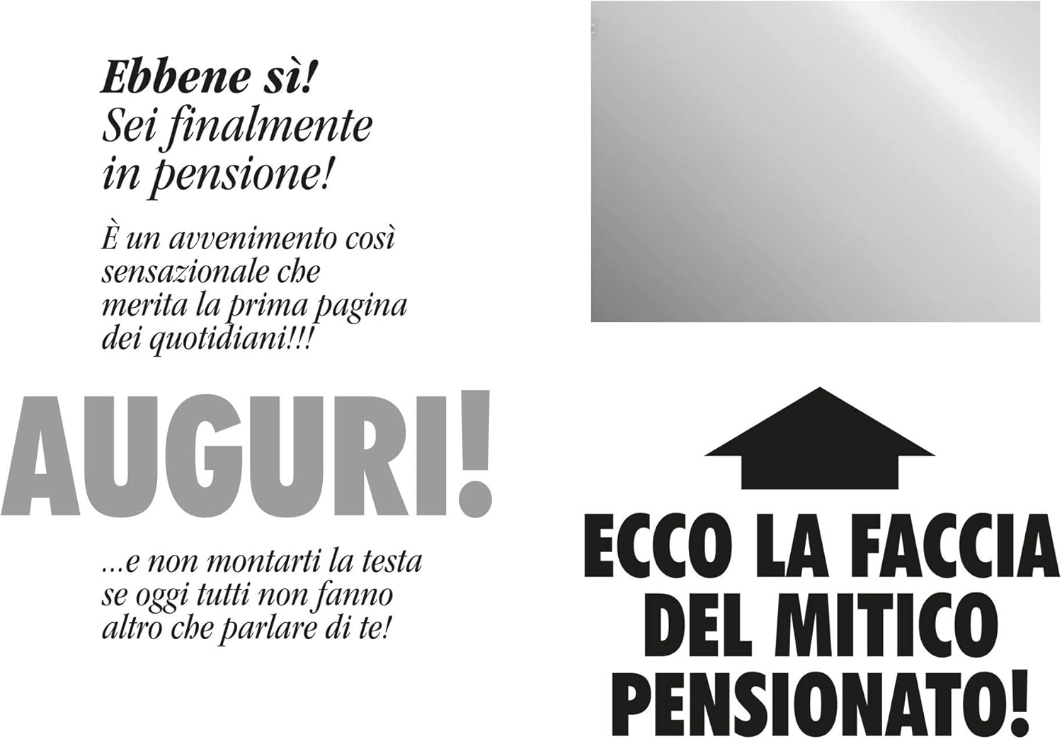 Bombo Biglietto Auguri Giornale Pensionato Amazon It Giochi E Giocattoli
