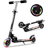 TENBOOM Scooter Toys for Kids Ages 6-12/3-5, Christmas Birthday Gifts for Girls Boys, Easy Folding Kids Scooter with 3 Levels Adjustable Handlebar