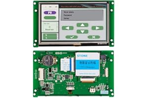 SCBRHMI 5 Inch HMI Smart TFT LCD Display Module with Controller Board + Software + Touch Screen for Industrial Control or Arduino(5 Inch, YTVI050WT-01)