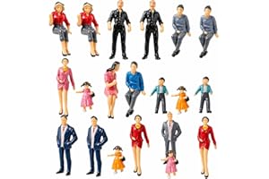 FAVOMOTO 20pcs Miniature Painted Moulds People Figures Plastic Painted Mold for Doll Houses Landscape Mini