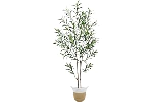 Warmplants 5ft (60”) Artificial Olive Tree, Tall Fake Olive Plant, Faux Olive Silk Tree for Mordern Indoor Home Livingroom Office Floor Corner Décor