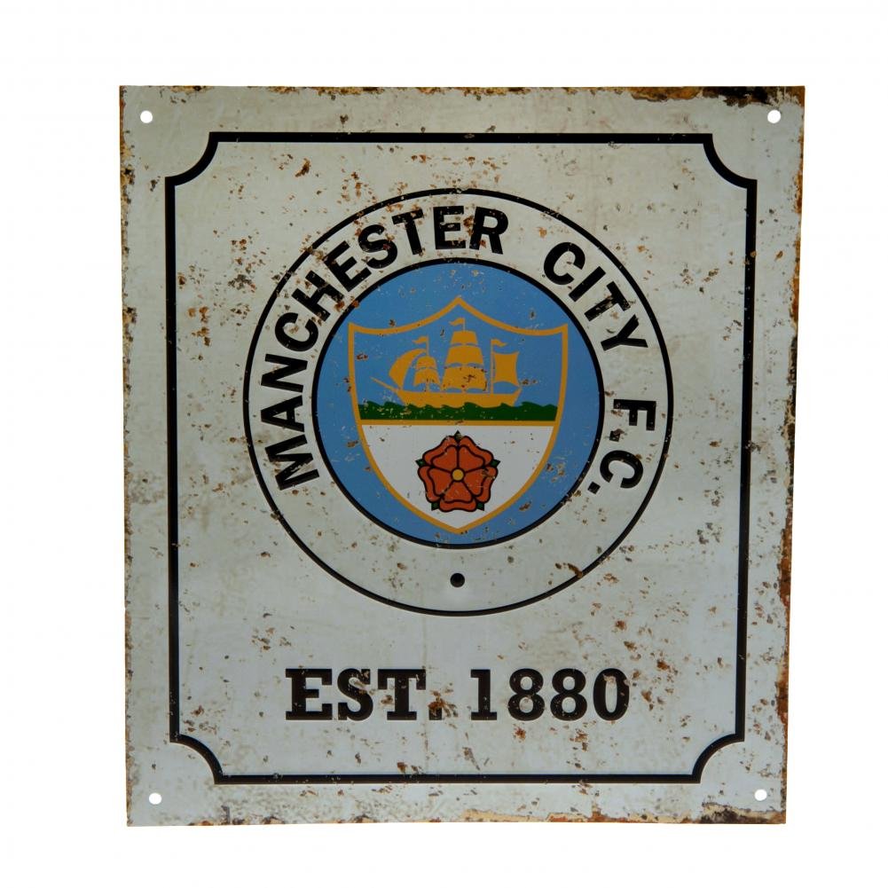 Manchester City F.C. Retro Logo Sign Official Merchandise