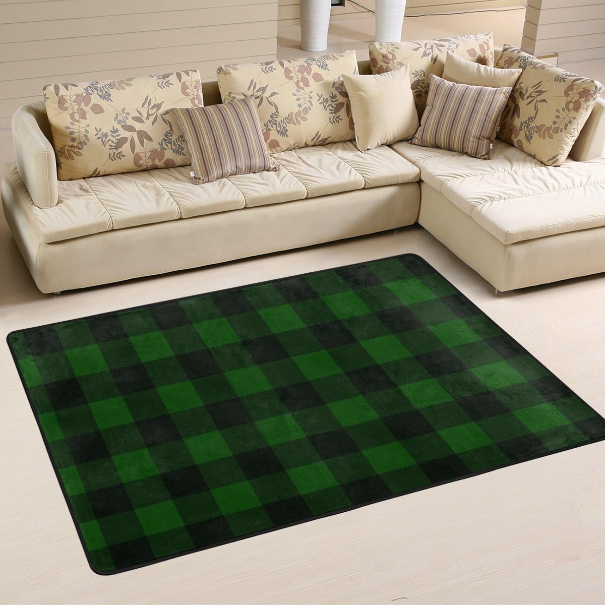 Amazon Com Alaza Non Slip Area Rug Home Decor Vintage Hunter