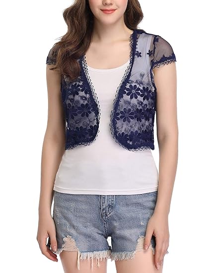 navy blue bolero cardigan