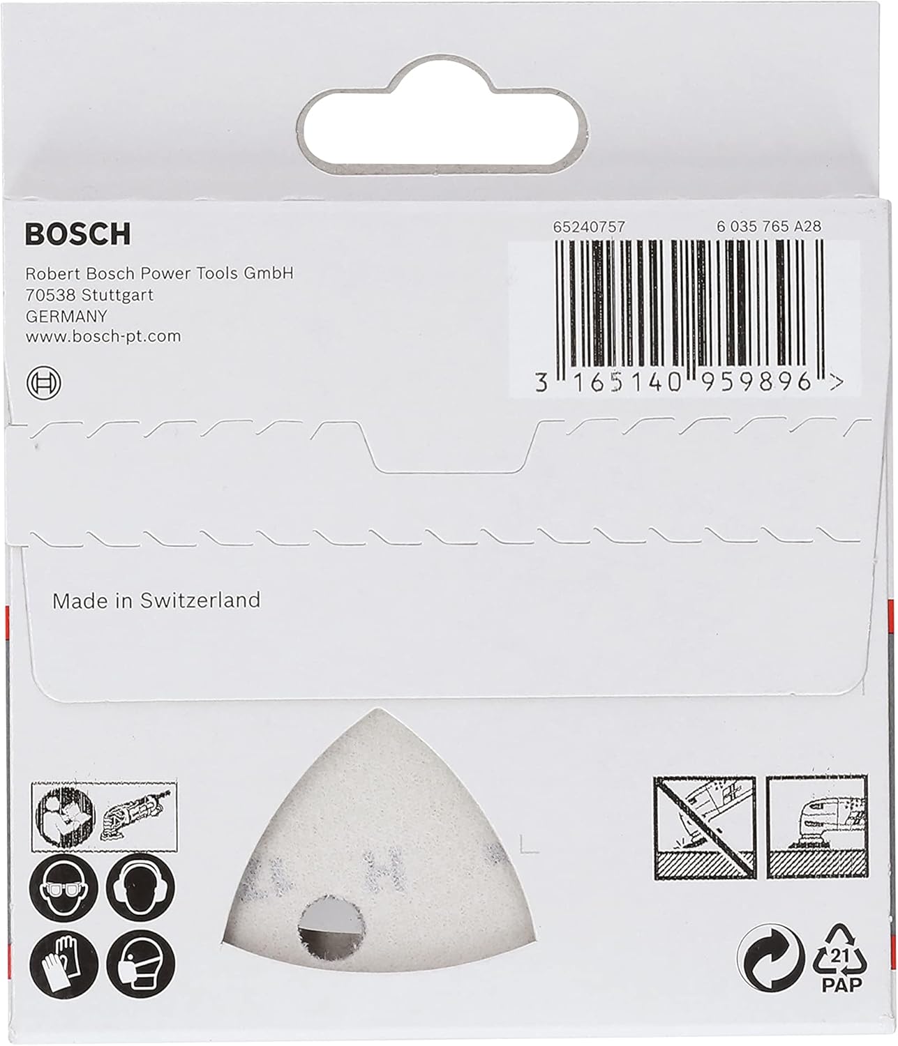 Bosch 5x PRO Paint on Wood and Hardwood F460 Sanding Sheet for Multitools (for Paint on wood Hardwood, diameter 93x93 mm - Image 4