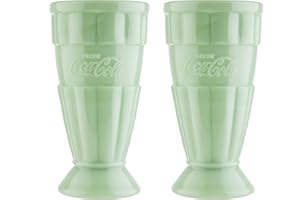 Tablecraft 400407 Jadeite Malt Cup 16 oz, Set of 2 Green