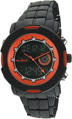 orange digital watch