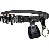 4 PCs Medieval Alchemy Belt Waist Pack Potion Bottle Vials Rerto Renaissance Belt Coin Purse Belt Pouch Cosplay Costume (Black)