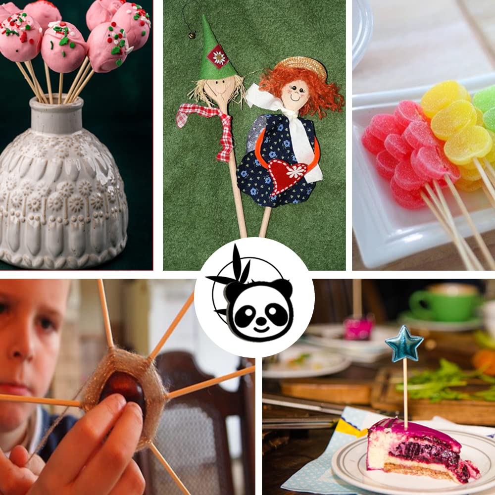 1/4 x 12 Inch 25PCS Dowel Rods Wood Sticks Wooden Dowel Rods - Unfinished Bamboo Sticks - for Crafts and DIYers