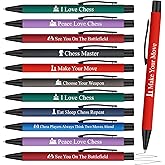 Sayglossy 24 Pcs Chess Ballpoint Pens Novelty Gifts 12 Style Smooth Writing Pens for Chess Lover Christmas Birthday Gifts