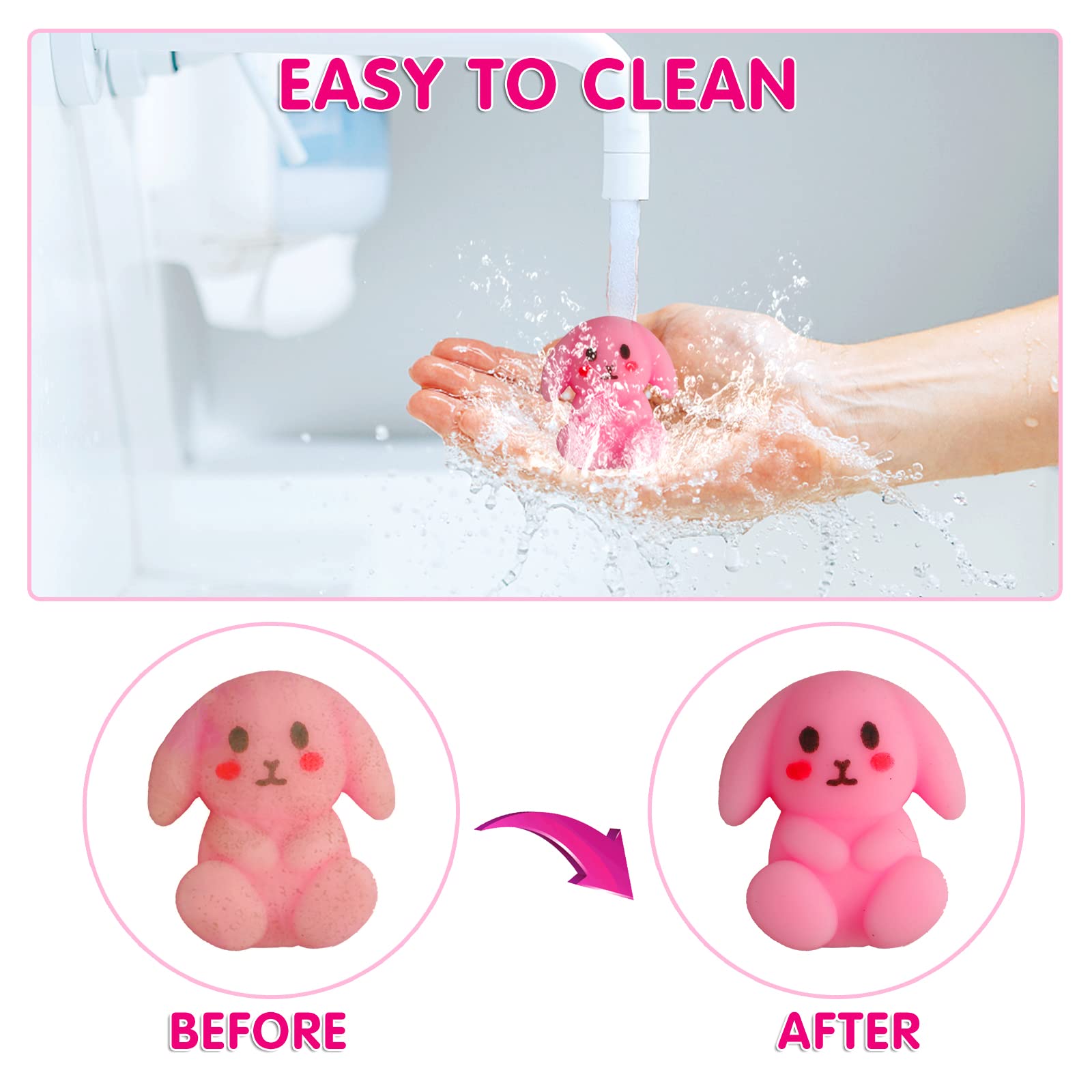 100 Pcs Kawaii Squishies Party Favors for Kids 4-8-12, Mochi Squishy Toys Treasure Box Toys for Classroom Prizes,Stress Relief Fidget Toys Birthday Gift for Boys Girls Goodie Bag Pinata Stuffers