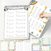 Sastridft Personalized Name Tracing Book Custom Name Line Practice Book A4 Customized Trace Letters Alphabet Handwriting Workbook for Boys Girls